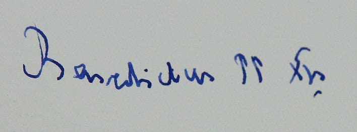 Pope Benedict XVI signature
