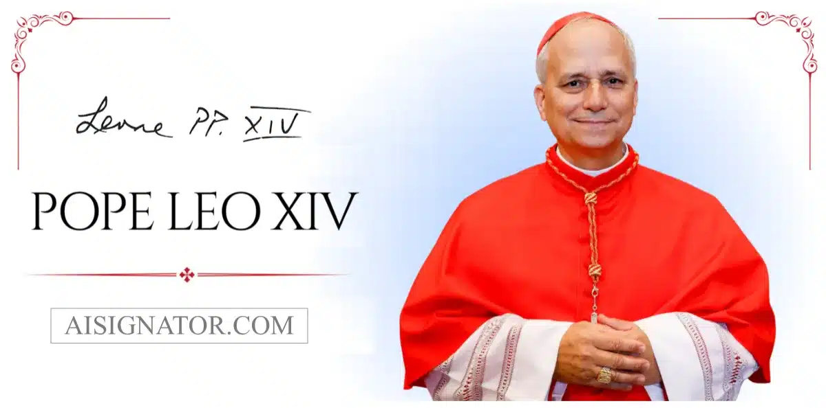Pope Leo XIV Signature - 267th