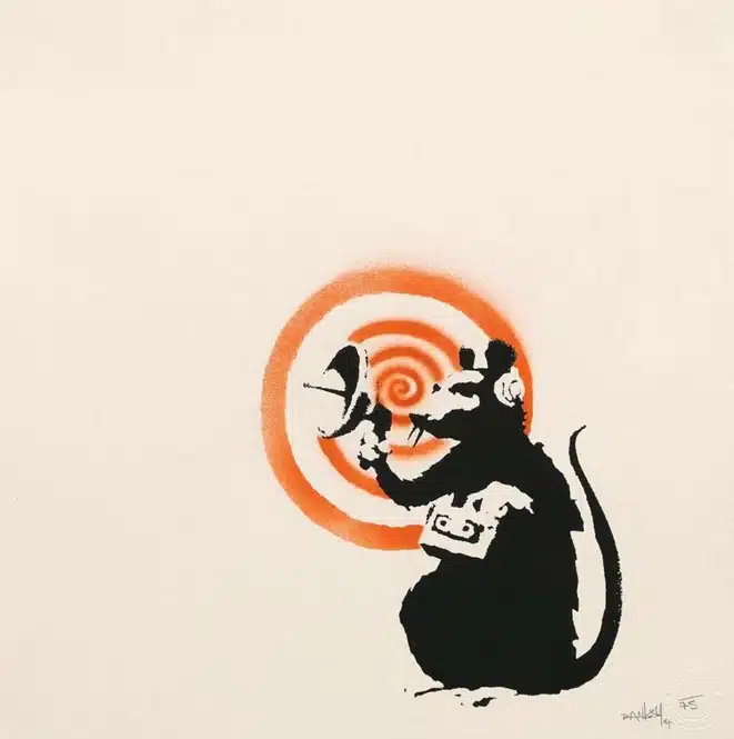 Radar Rat banksy signature