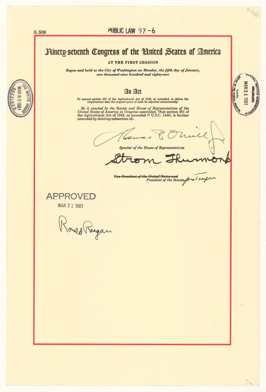 Ronald Reagan signature