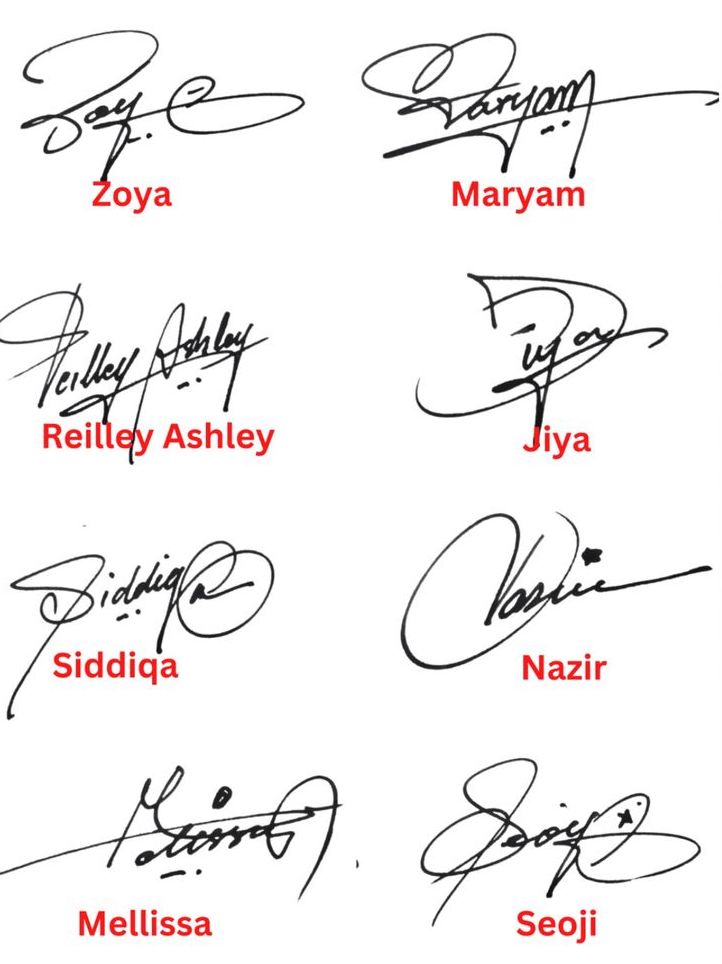 Signature Idea's for name samples
