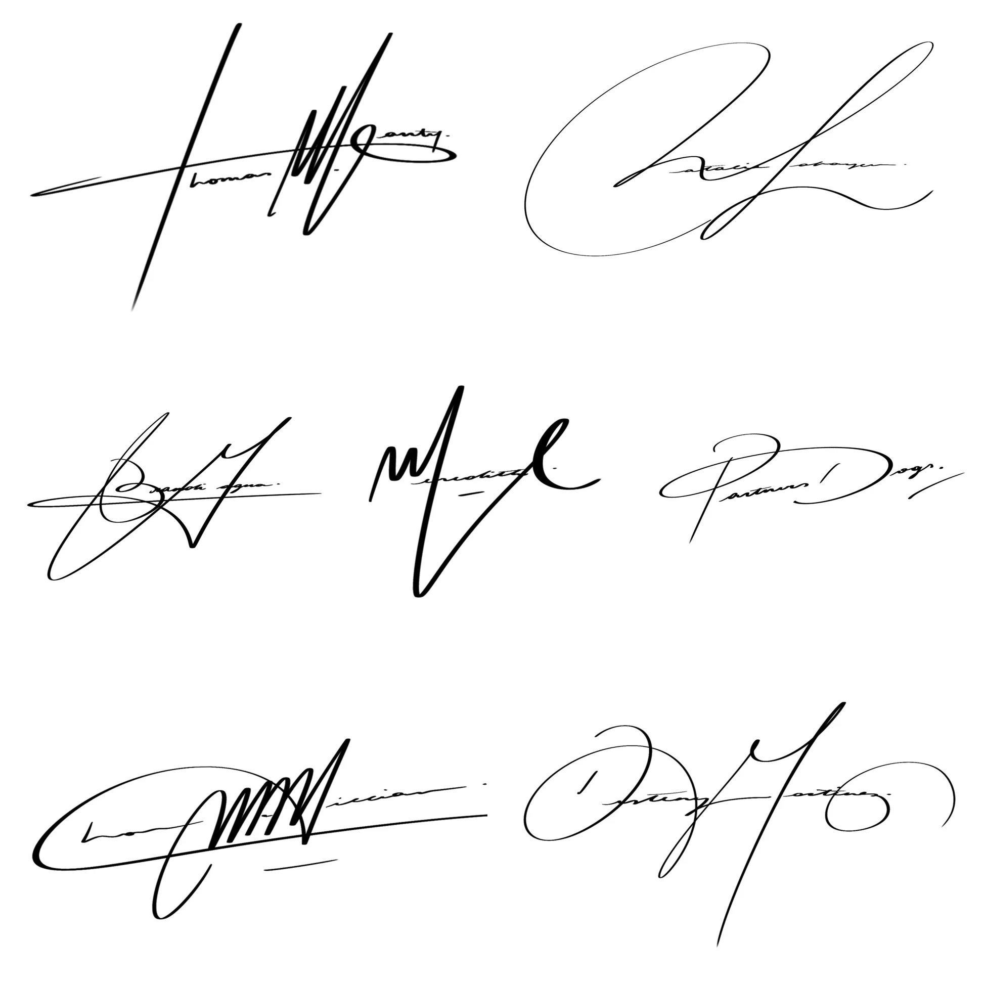 Signature examples for my name