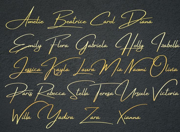 Signature handwriting design From A-Z