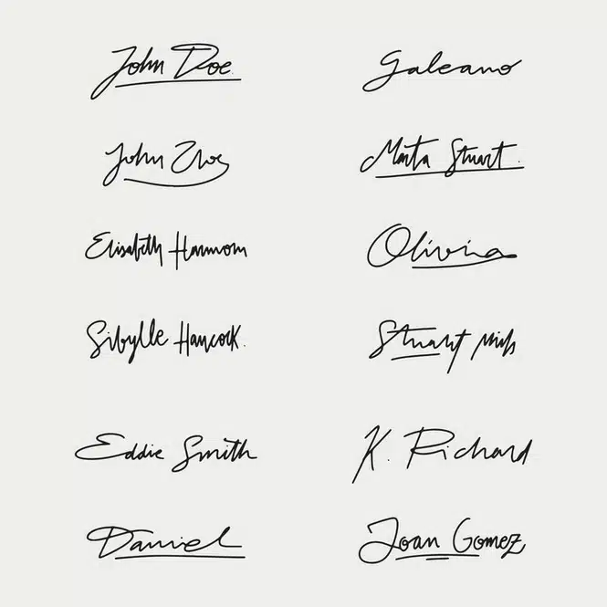 Underlined Signatures