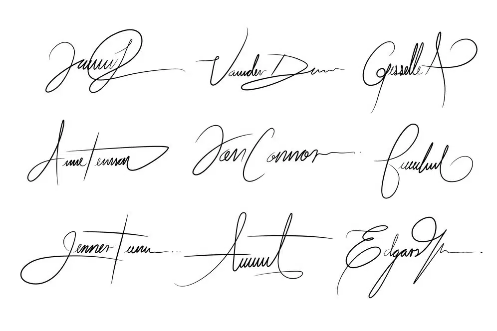Unique autograph samples