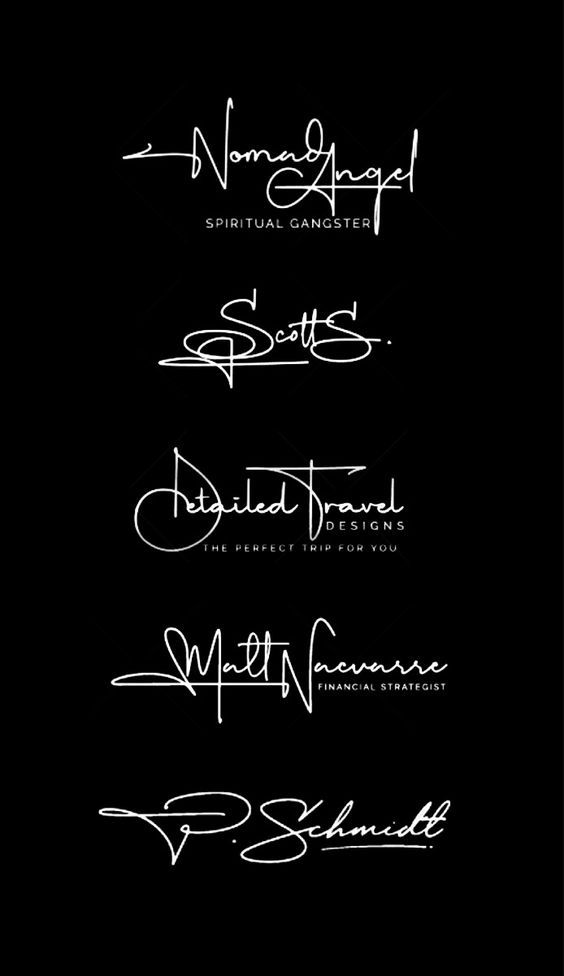 Unique signature examples