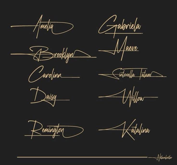 VIP signature samples