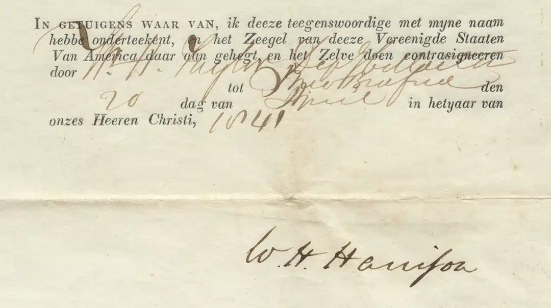 William Henry Harrison signature