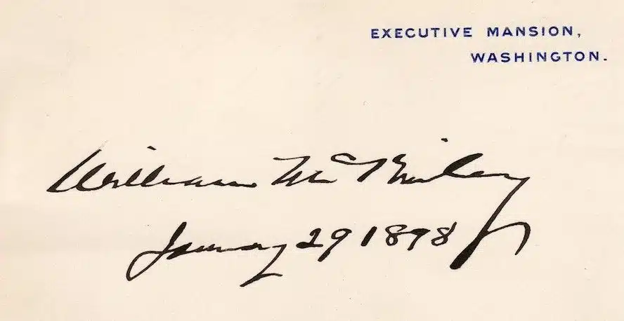 William McKinley signature