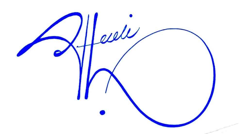 Written signature examples